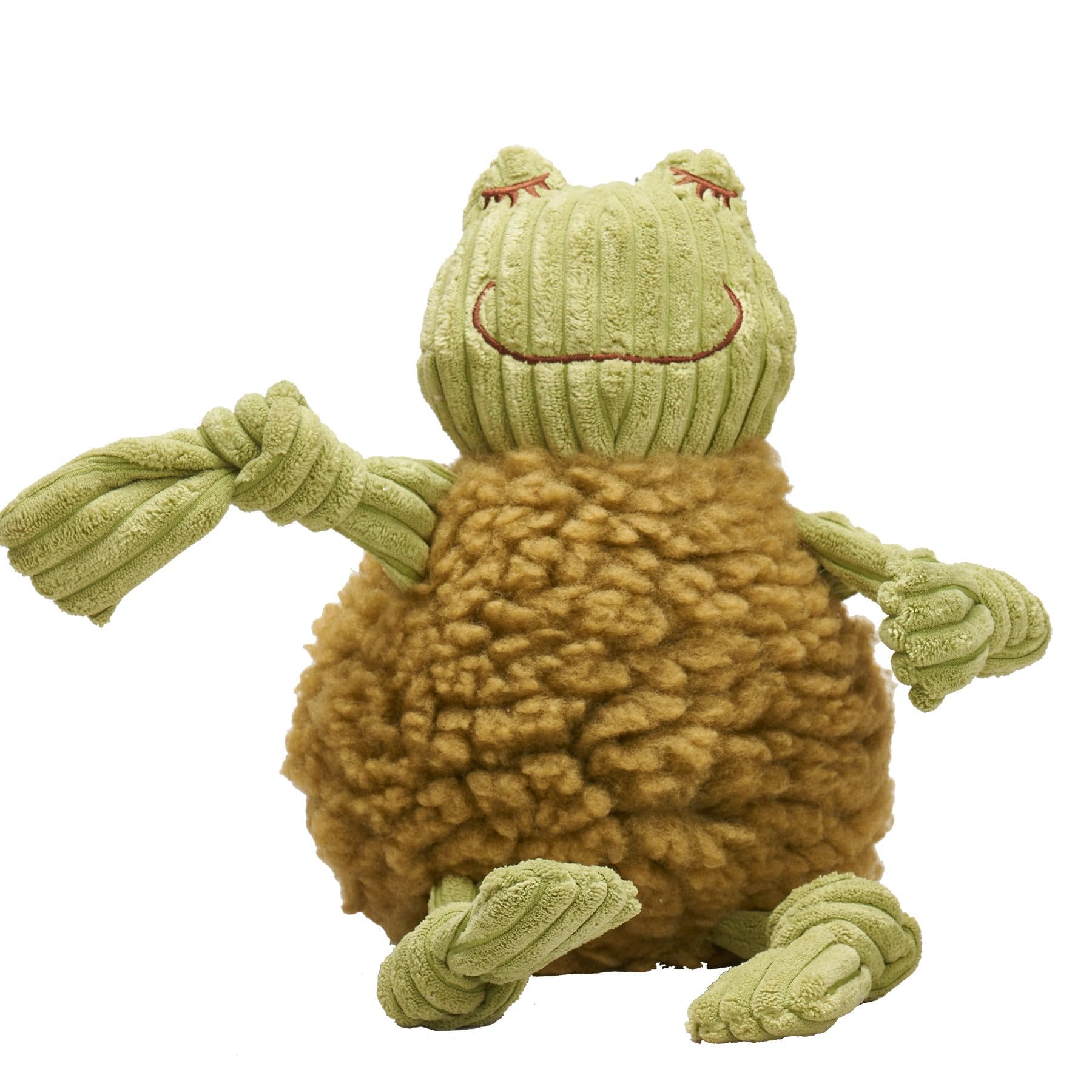 Fiona la Rana FlufferKnottie de HuggleHounds, cara adorable para estimular juego diario