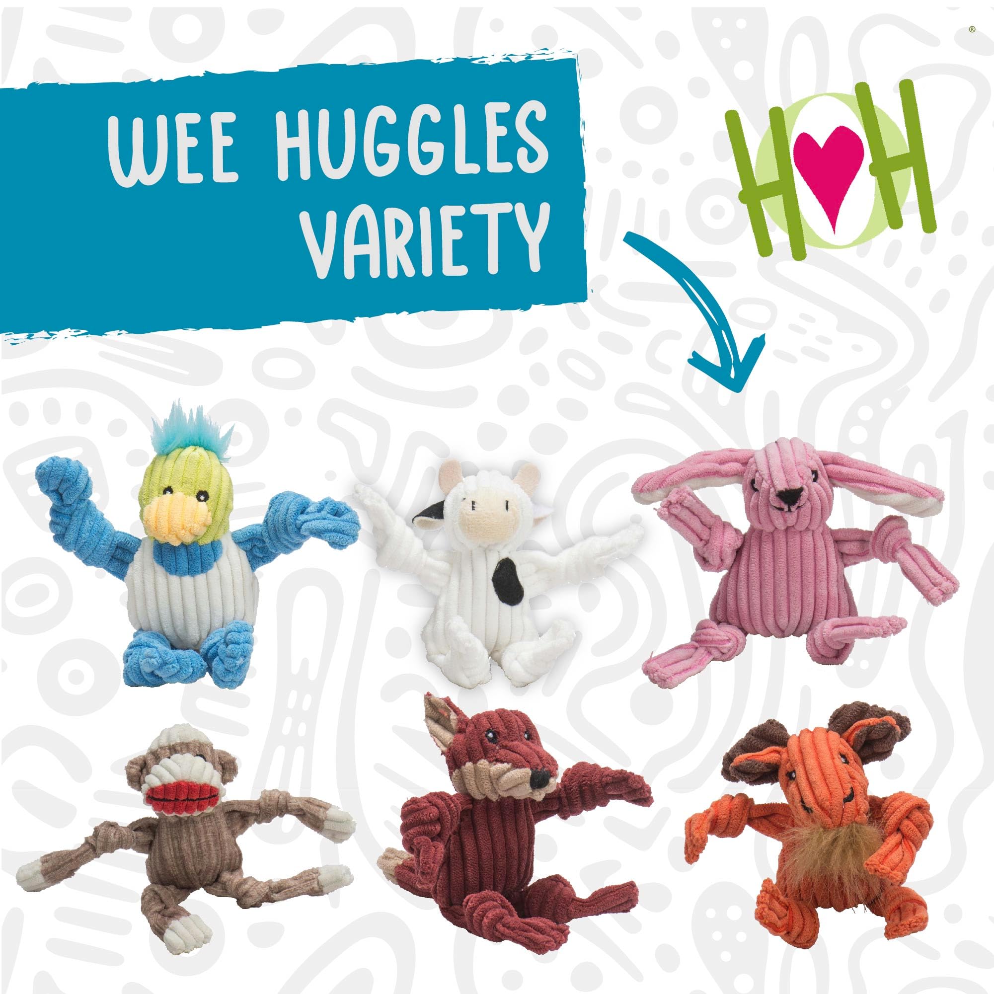 Juguete peluche Knottie para perros pequeños y medianos.