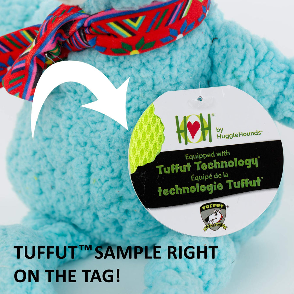 Externo suave de peluche para caricias y juego cómodo.