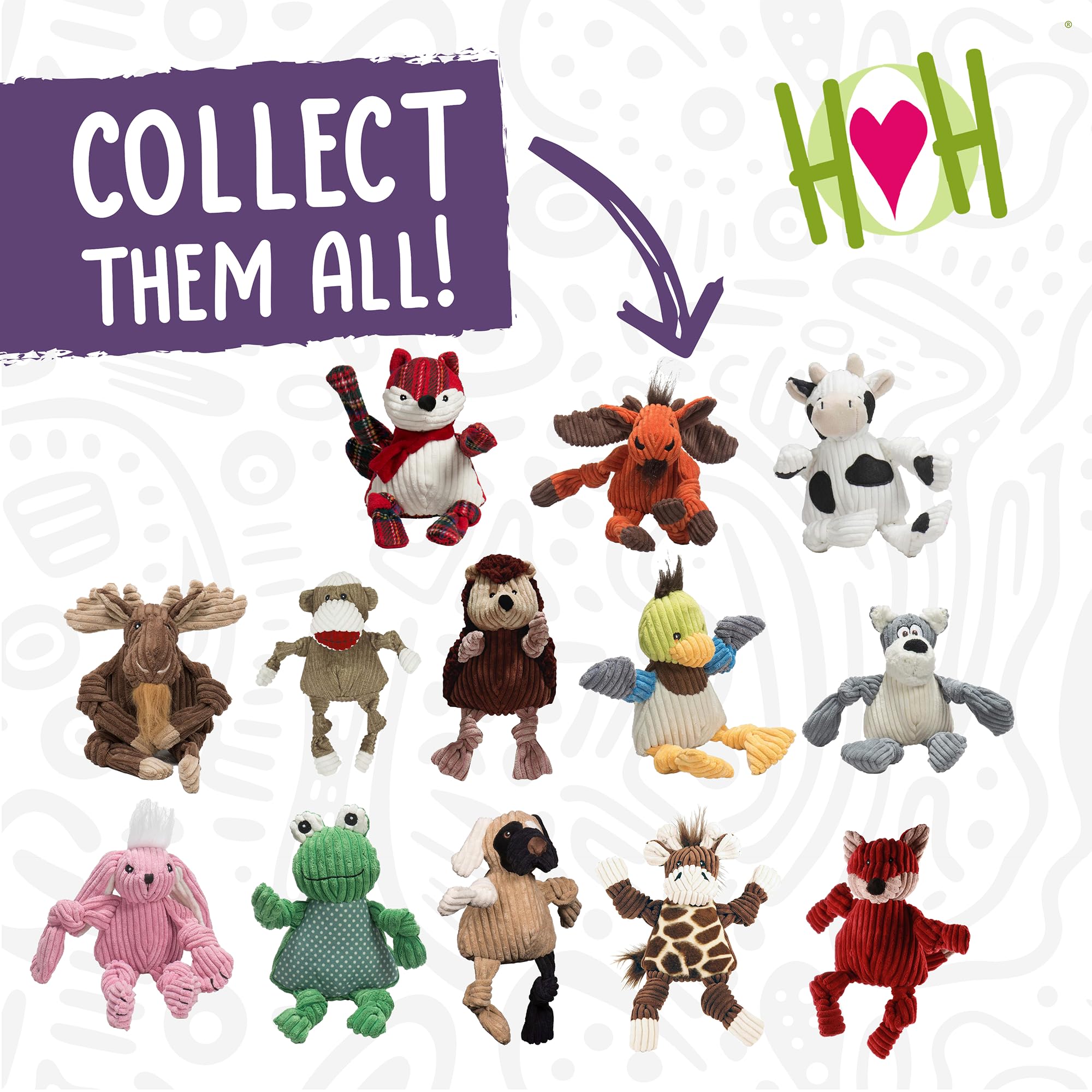 HuggleHounds Knottie Zorro: juguete duradero para sesiones de juego