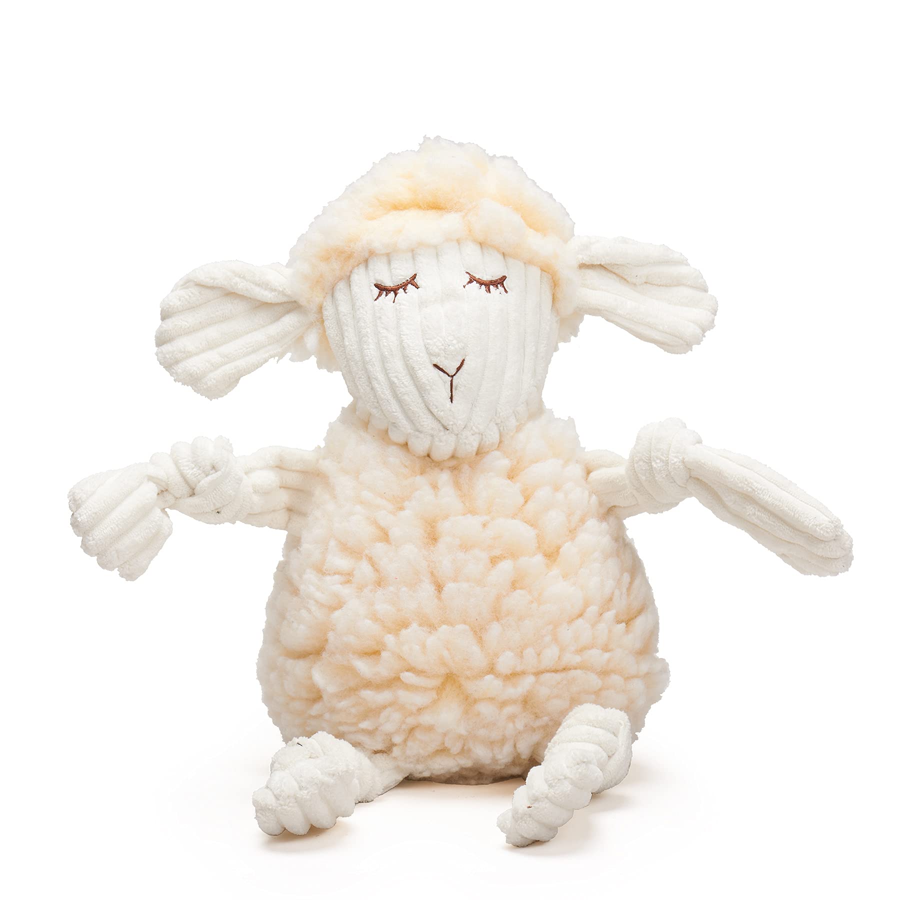 HuggleHounds Louise Lamb, juguete-perro-peluche, ideal para abrazos suaves y juego interactivo.