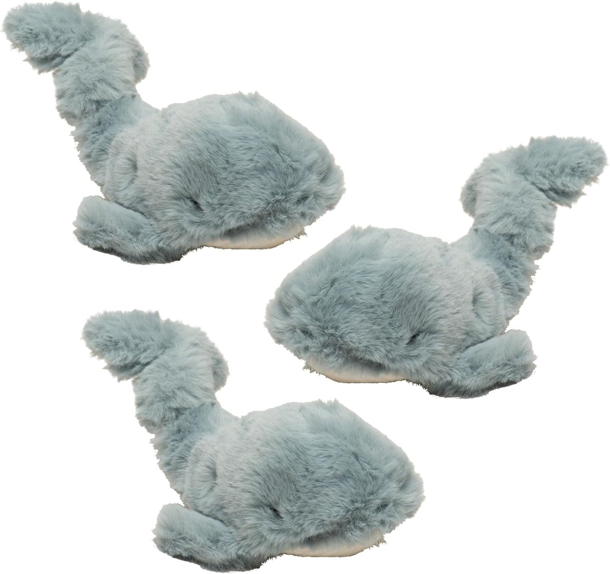 Juguete peluche HuggleHounds Mobie Whales para perros pequeños, suave y perfecto para abrazar