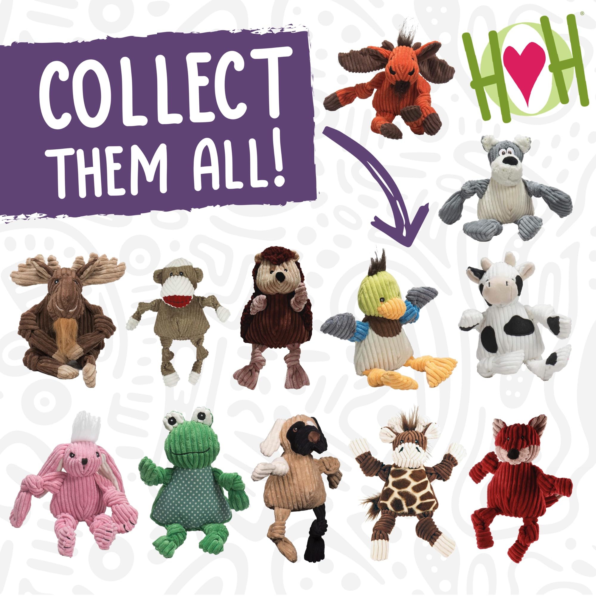 Materiales suaves y duraderos de Morris Moose Knottie para abrazos