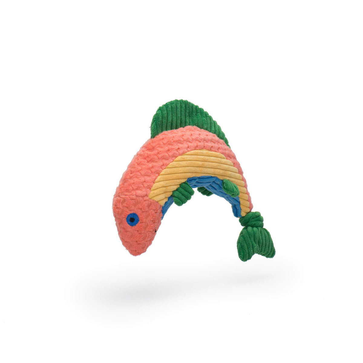 Juguete HuggleHounds Trout Knottie en peluche para mordidas suaves