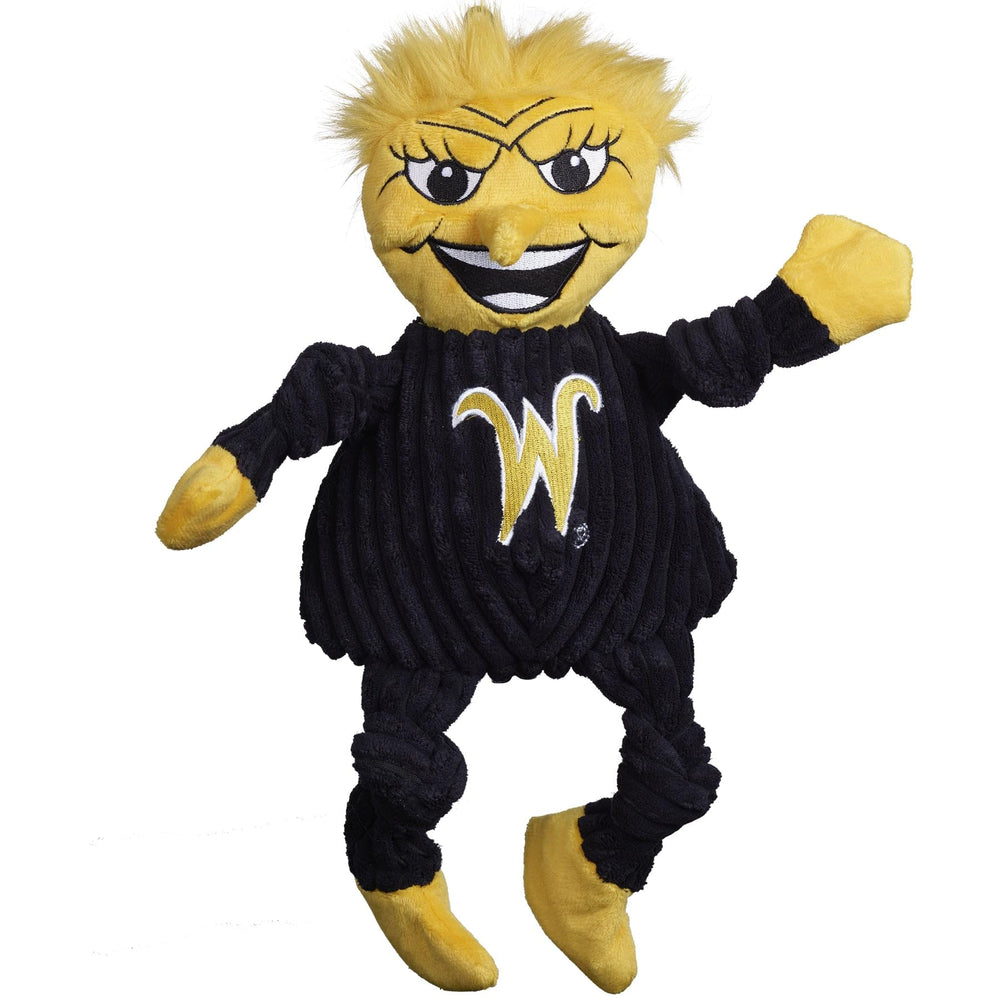 HuggleHounds WuShock: peluche de pana sonoro para perros, ideal para juego suave y rudo.