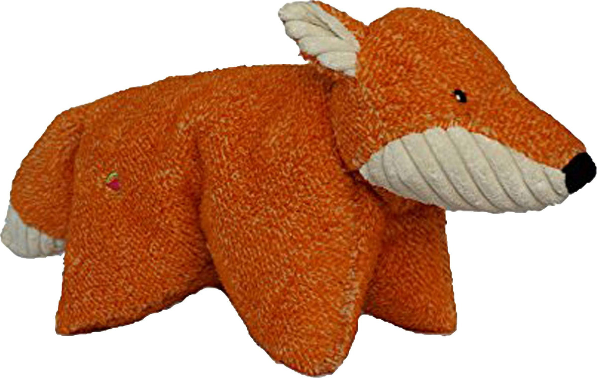 HuggleHounds Zorro de peluche Squooshie, abrazable compañero para paseos y juegos.