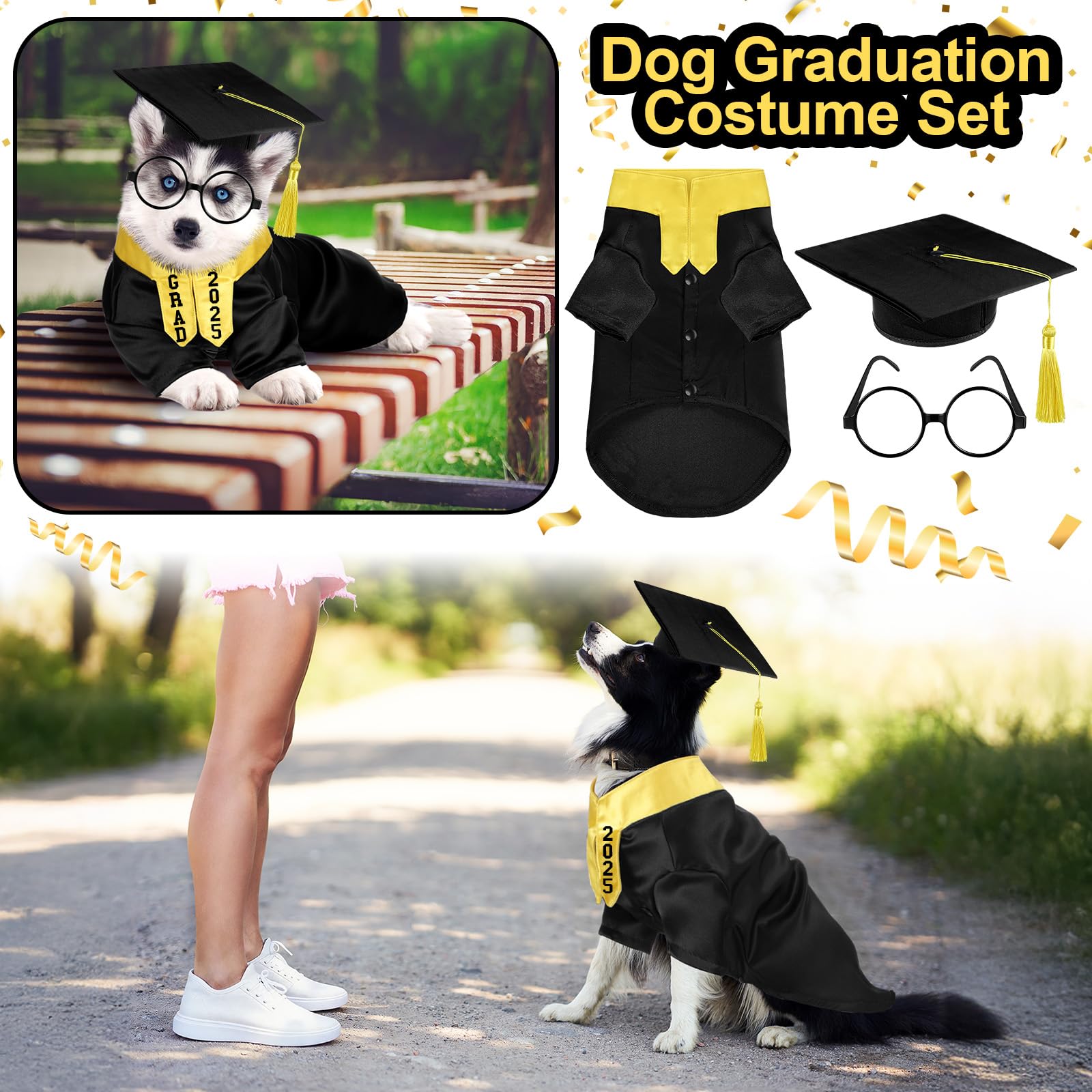 Conjunto completo Huhumy para mascotas, ideal para ceremonias y fiestas.