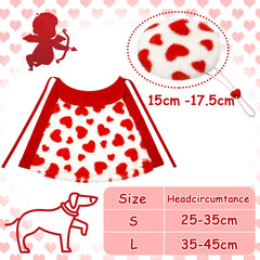 Huhumy, capa con corazón rojo para perro, ideal para fiestas y paseos.
