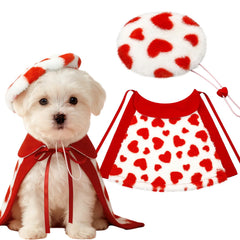Disfraz para perro Huhumy con boina de San Valentín, cálido y elegante.