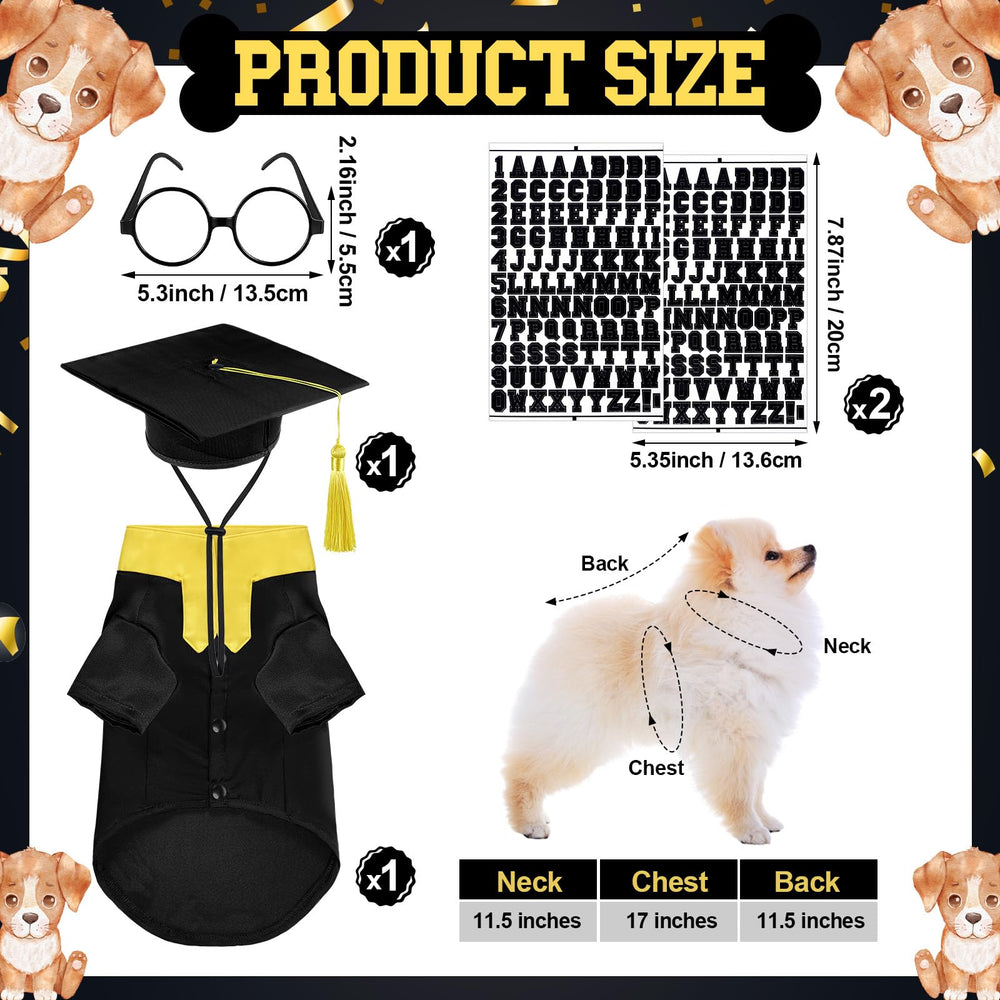 Gorro de graduación Huhumy para perro, borla amarilla ideal para momentos festivos.