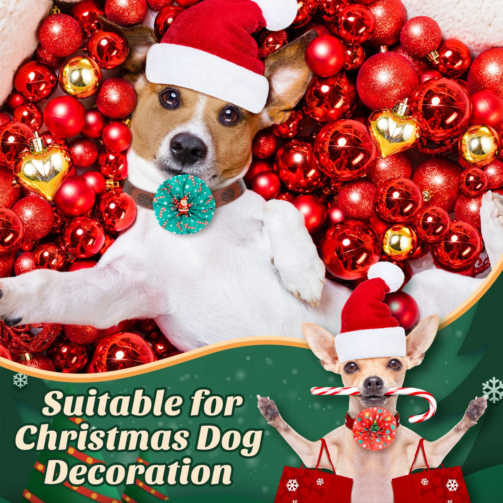 Huhumy lazos navideños para collar muñeco de nieve: ternura para sesiones de fotos