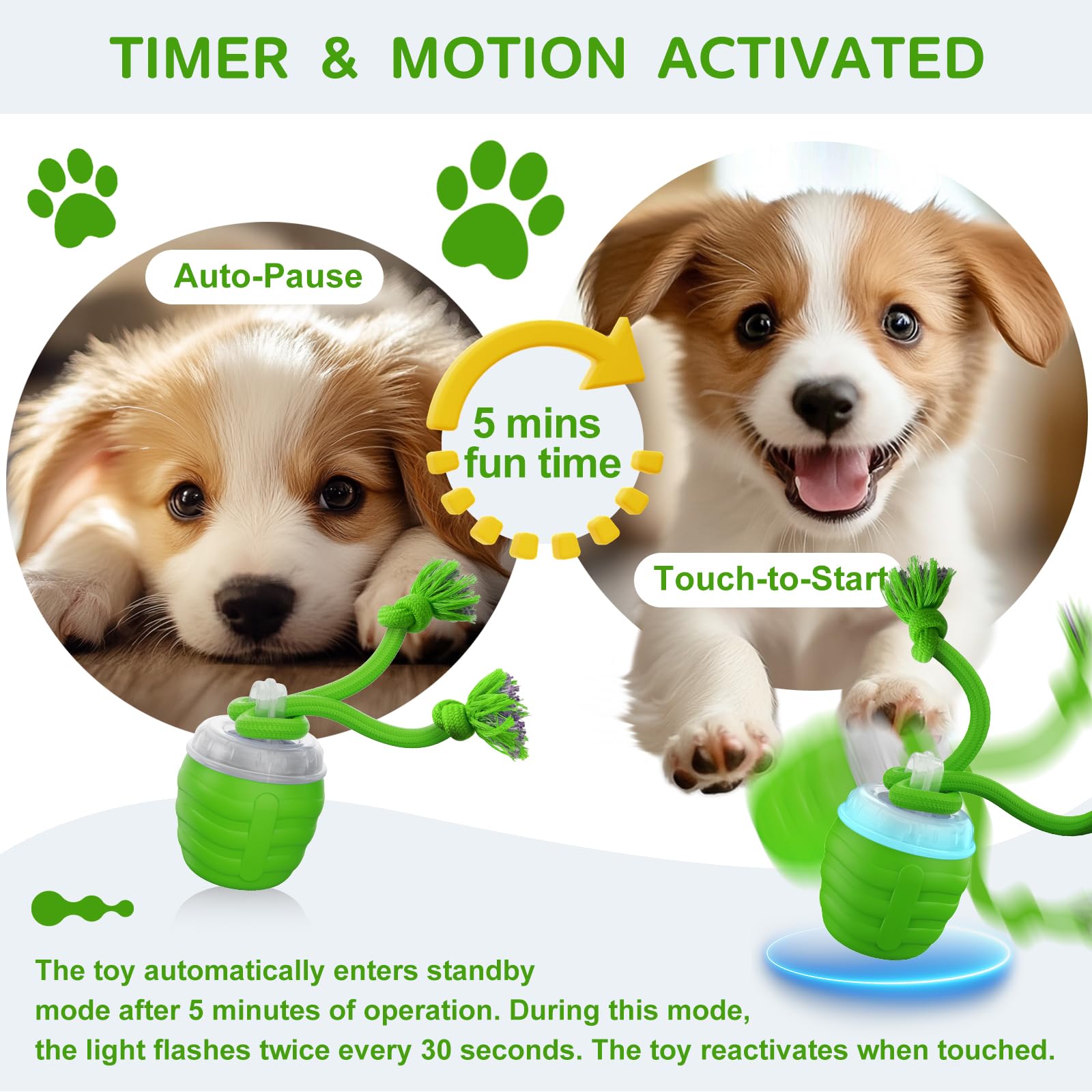 Huimpet bola interactiva para perro, juego en cualquier superficie, dentro o fuera.