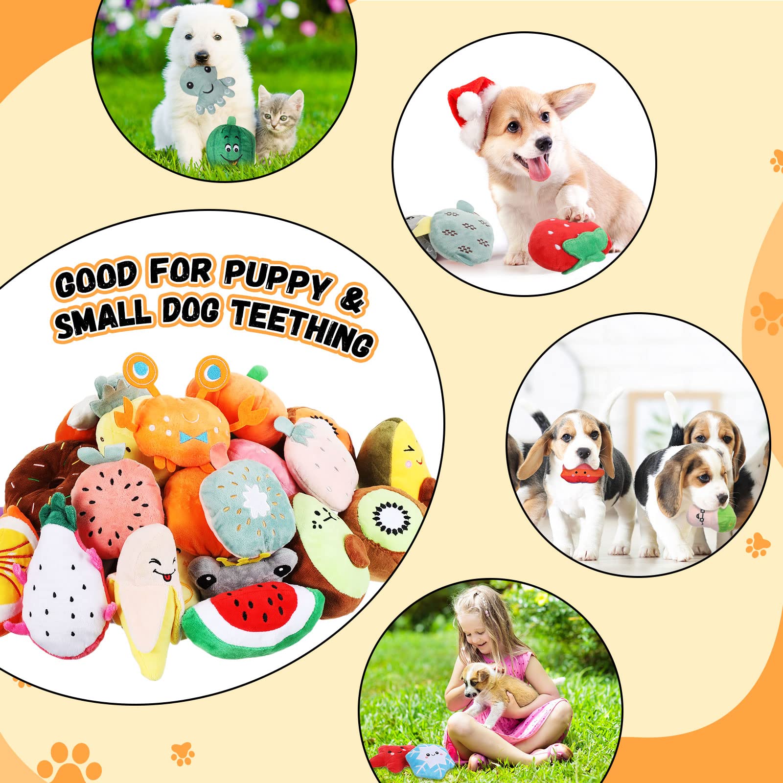 Hungdao juguete de dentición suave para cachorros