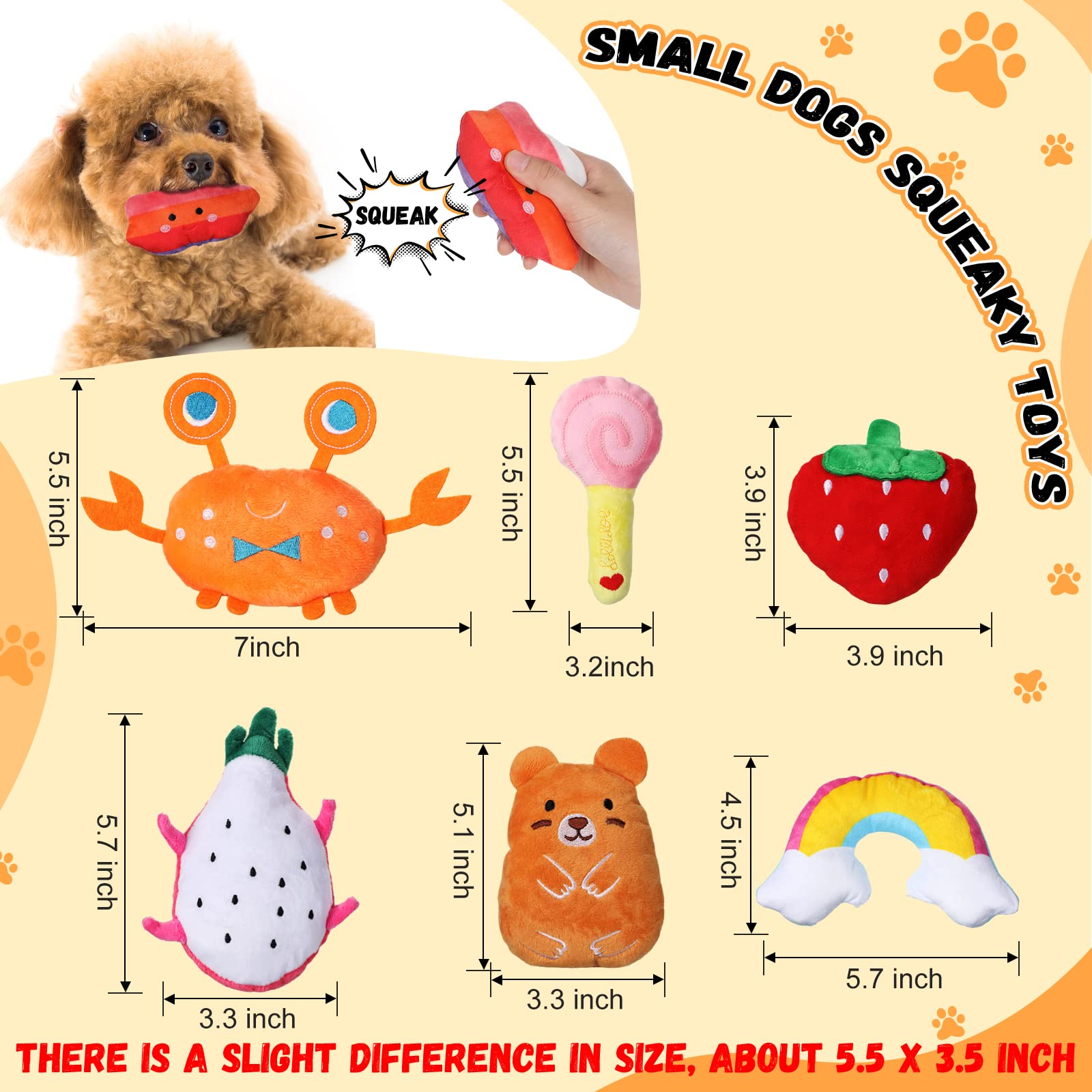 Hungdao juguete de peluche suave y abrazable para perros