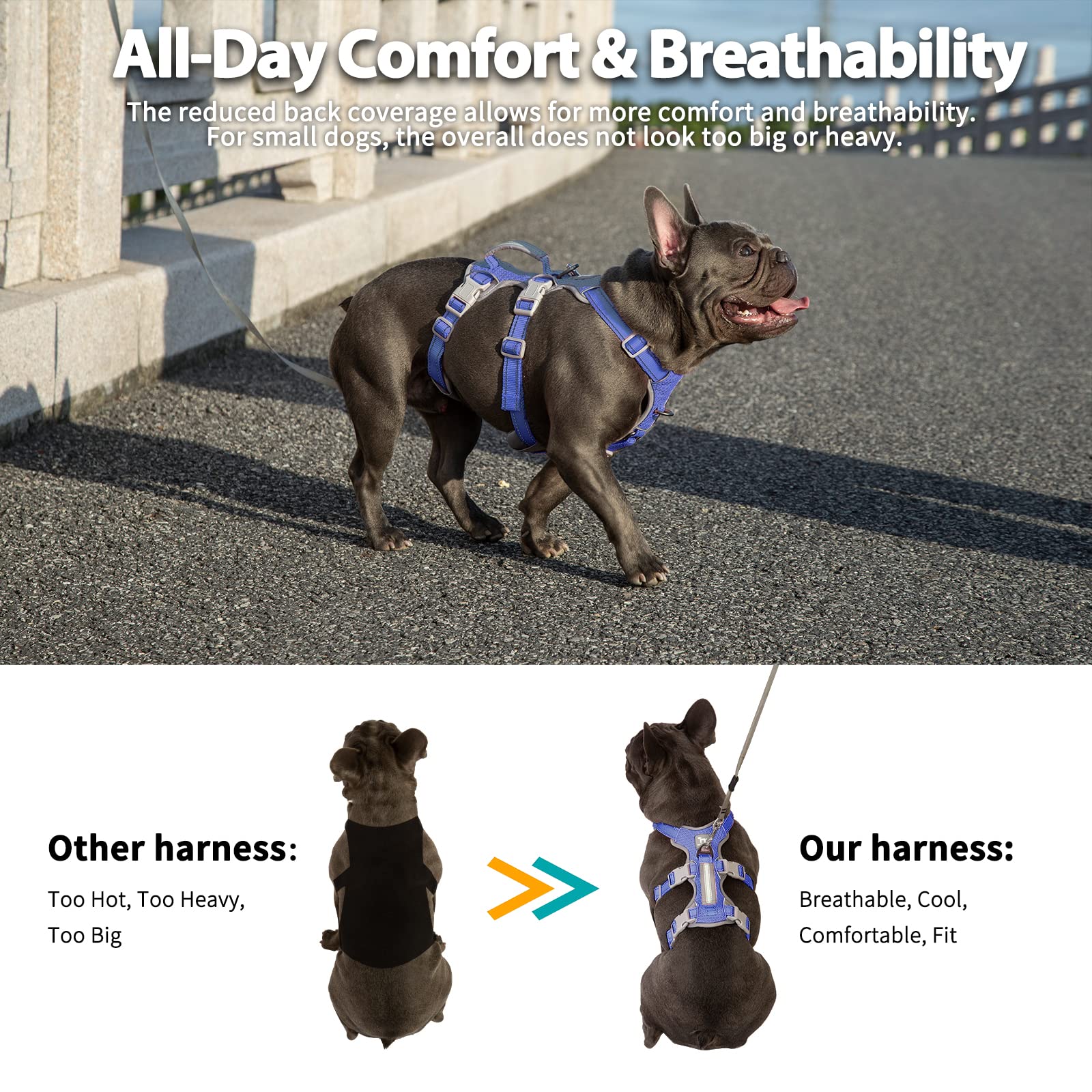 Arnés Huntboo con reflectividad de cuerpo completo para caminatas nocturnas seguras