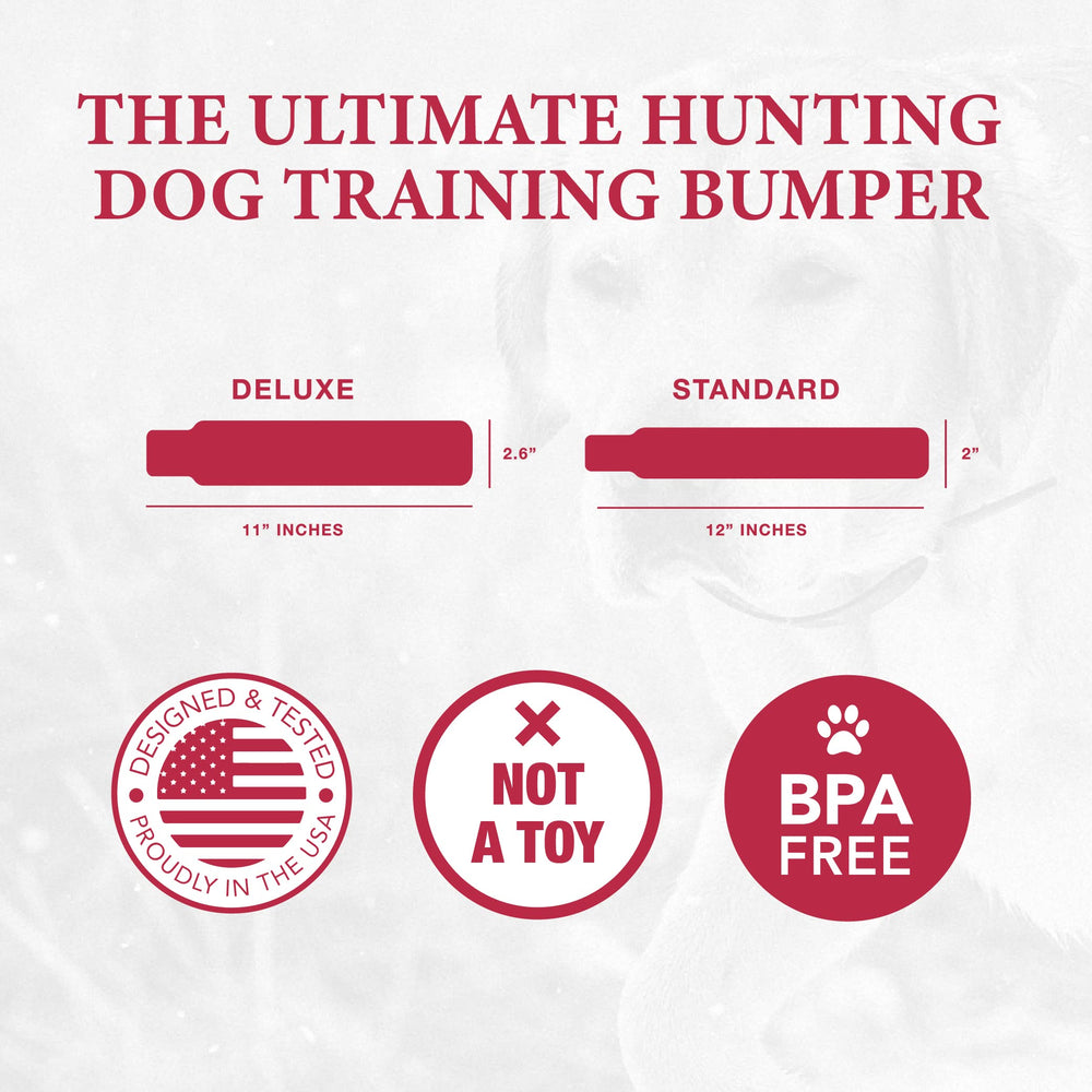 HUNTMARK Dog Bumpers: diseño en espectro de colores para mejor visibilidad.