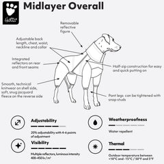 Hurtta Midlayer Mono Perro, ajuste de cintura para un ajuste personalizado
