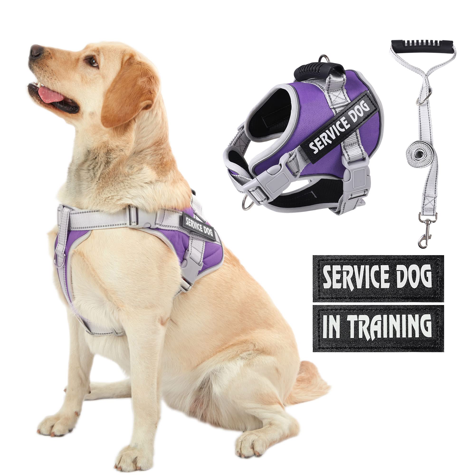 HUSDOW arnés de servicio para perro con asa, ideal para paseos diarios.