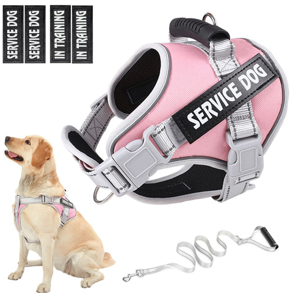 HUSDOW arnés para perro de servicio, arnés-ajustable para ajuste seguro.