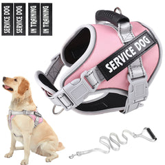 HUSDOW arnés para perro de servicio, arnés-ajustable para ajuste seguro.