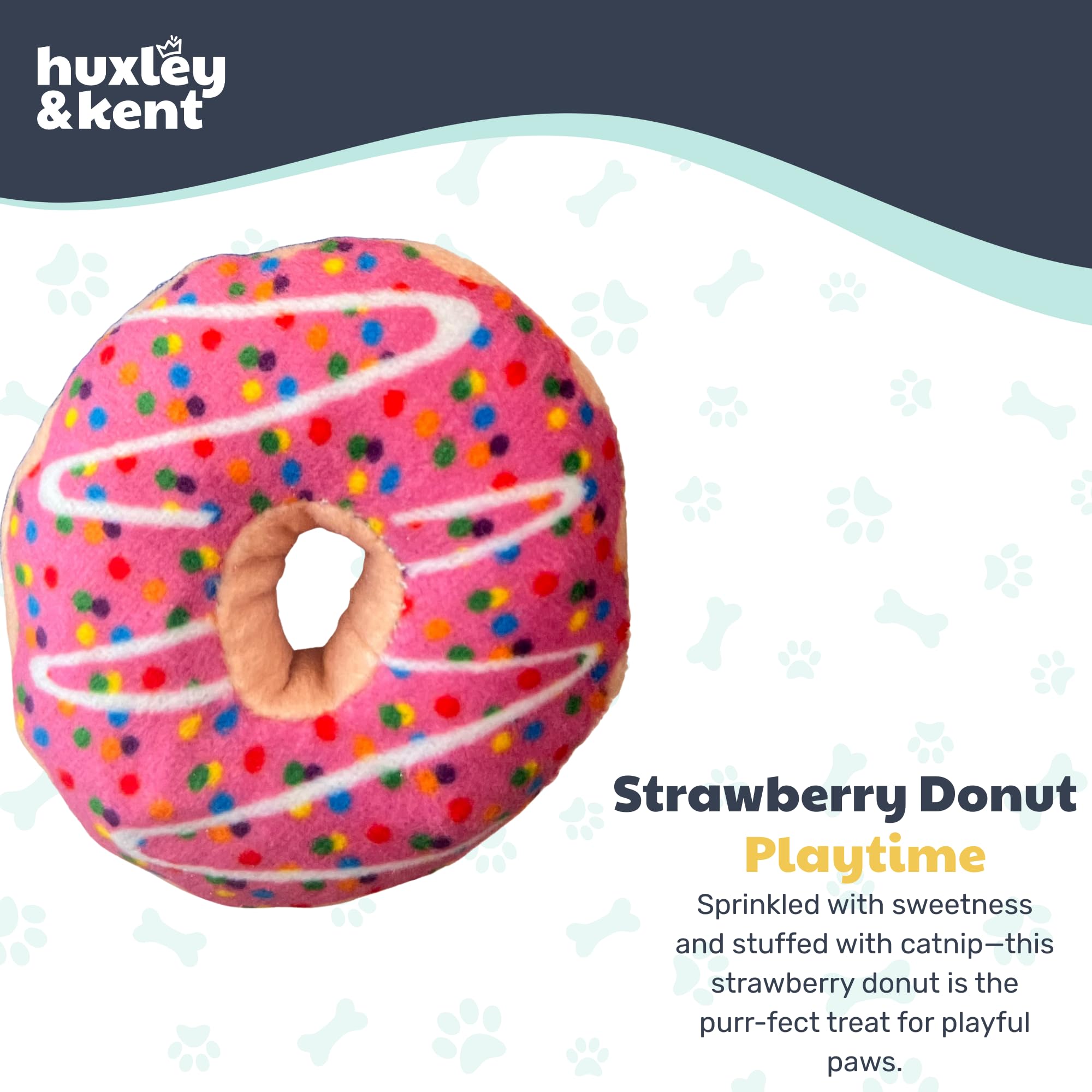 Huxley & Kent Donut de fresa con crujido para atraer la atención del felino.
