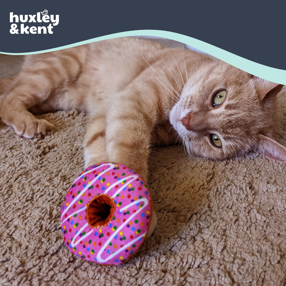 Huxley & Kent Donut de fresa, peluche suave para morder y abrazar con seguridad.
