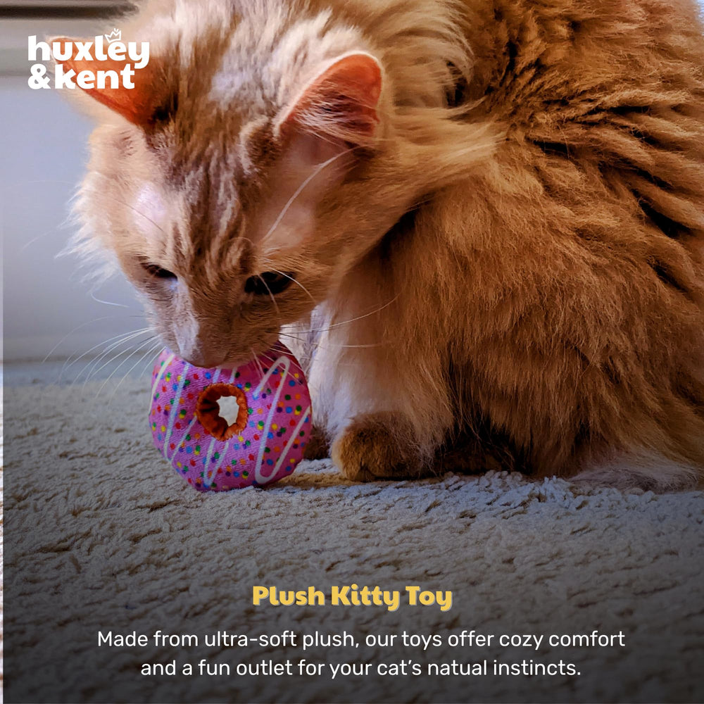 Huxley & Kent Donut de fresa, conjunto con hierba gatera para atracción suave.
