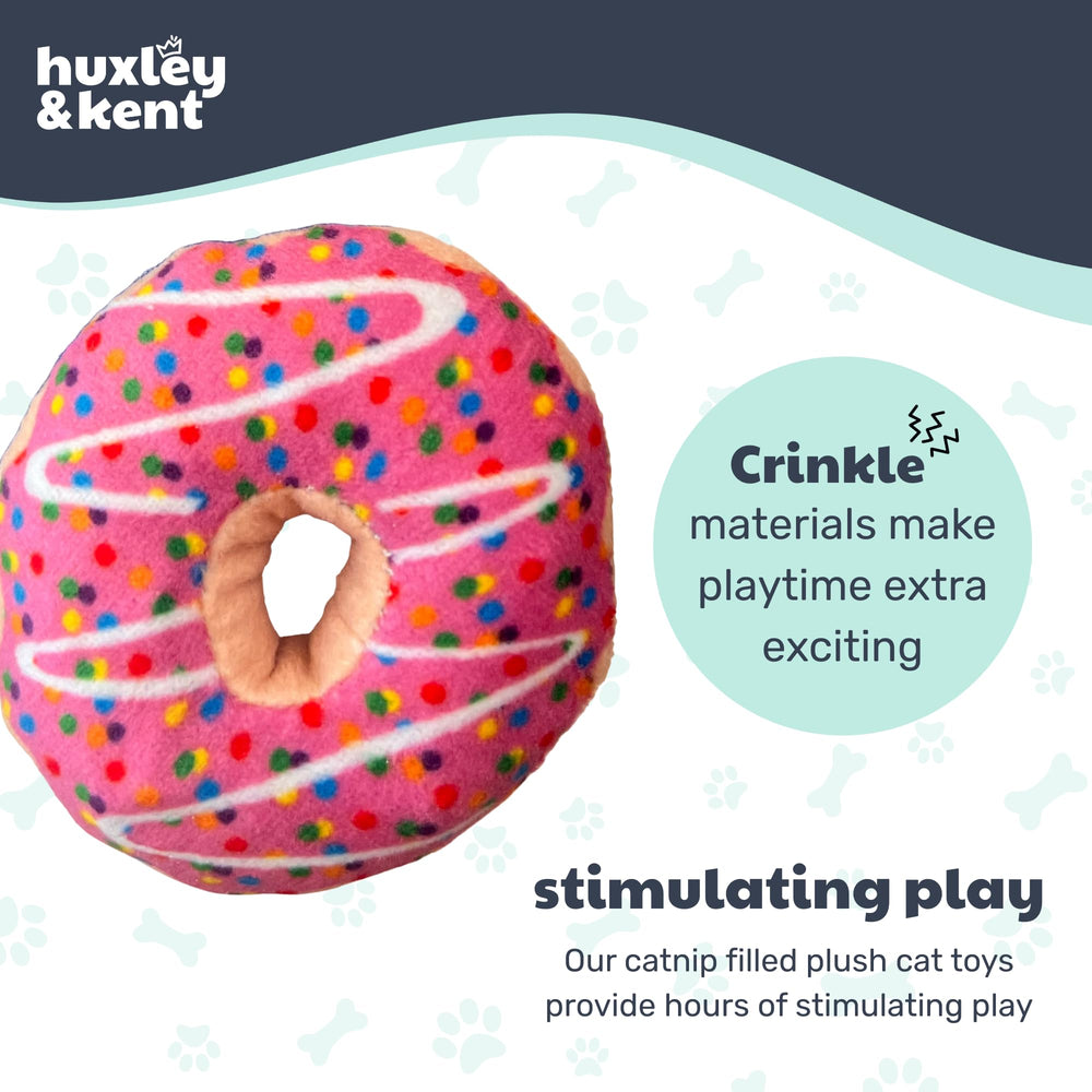 Huxley & Kent Donut de fresa, regalo ideal para amantes de gatos.