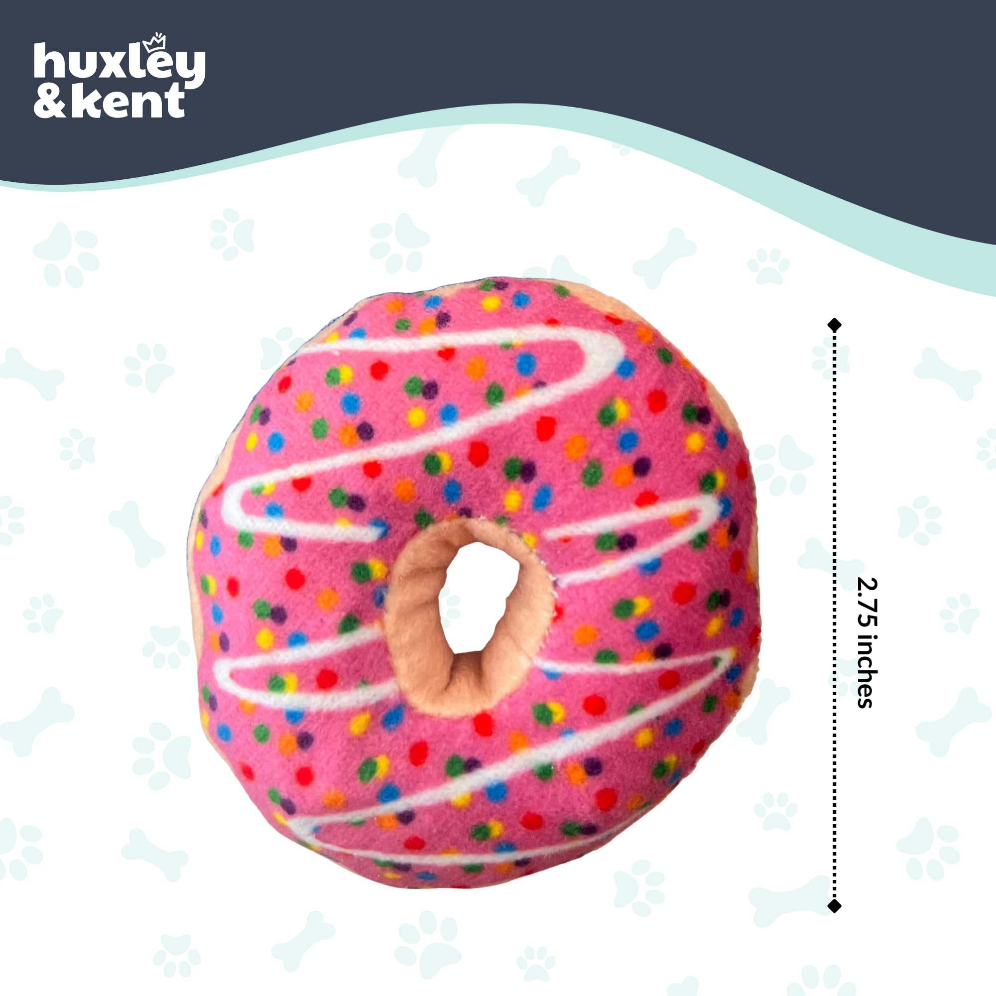Huxley & Kent Donut de fresa, tamaño cómodo para lanzar y perseguir.