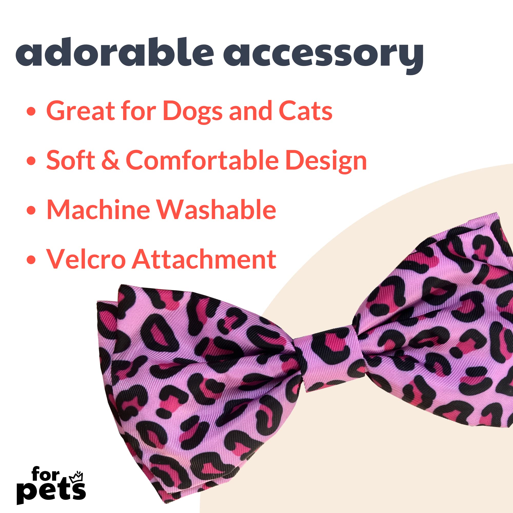 Pajarita rosa leopard Huxley Kent con tela suave, comodidad diaria.