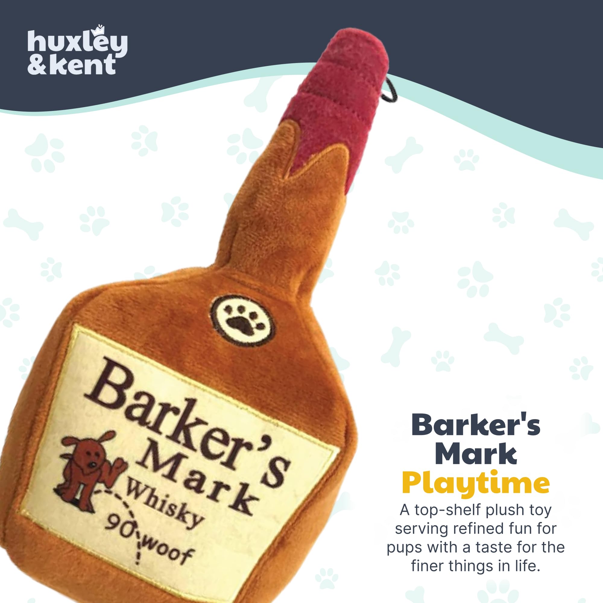 Huxley & Kent Power Plush, juguete con malla reforzada, resistente para mordidas suaves.
