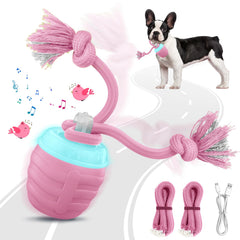 HVUATQ Pelota Interactiva para Perro Rosa Brillante, fomenta juego activo.