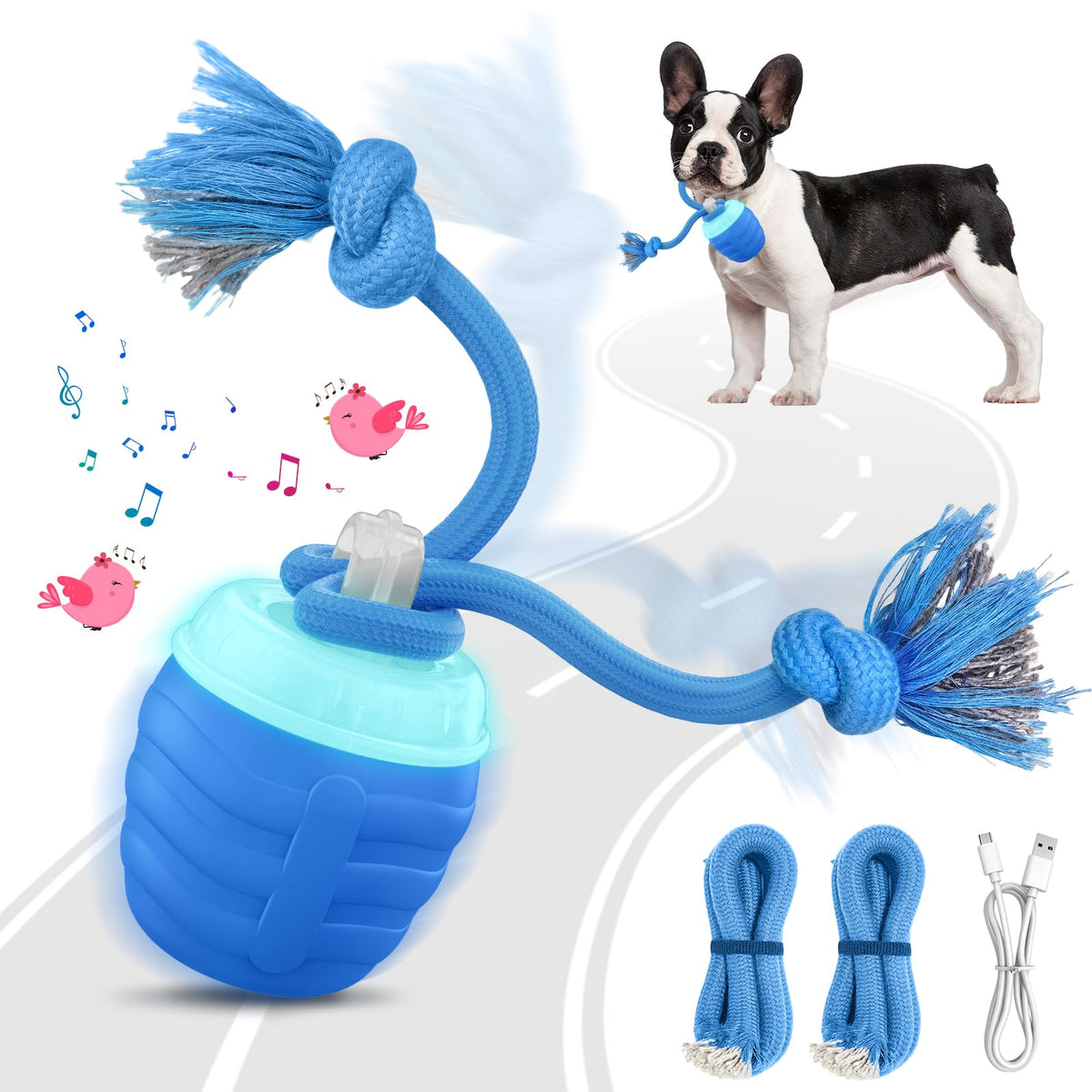 HVUATQ bola interactiva movimiento 2026, estimula juego activo y curiosidad del perro.