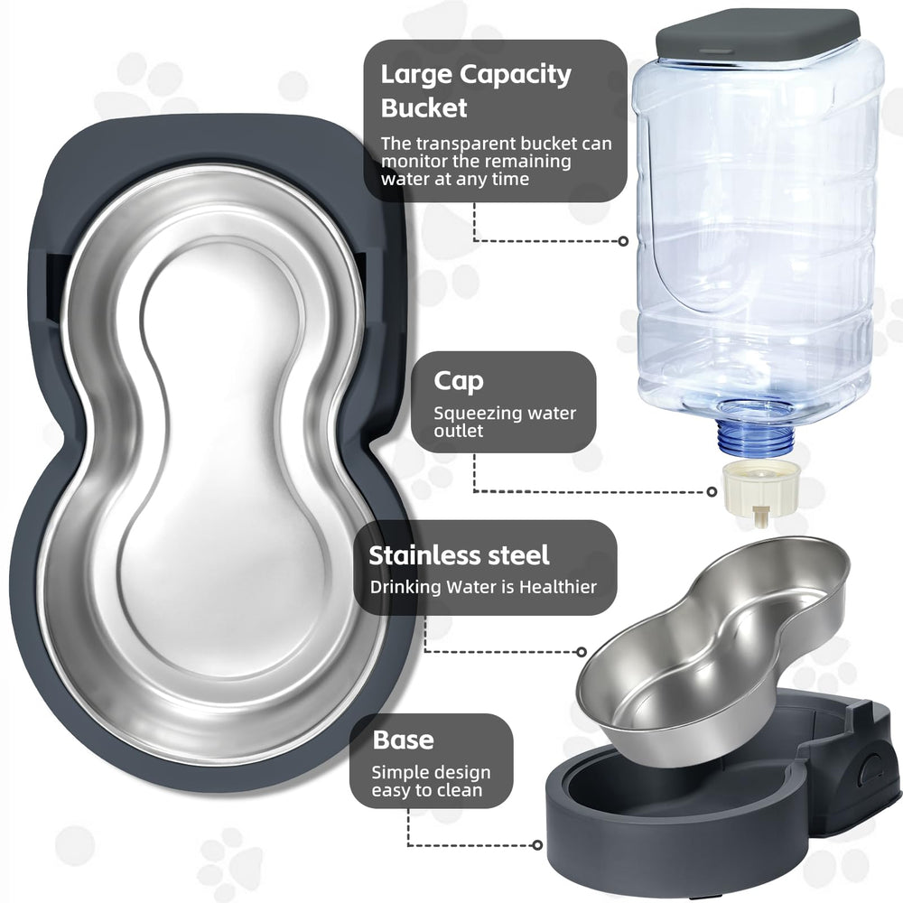 HWONMTE capacidad alta de comida y agua ideal para ausencias cortas