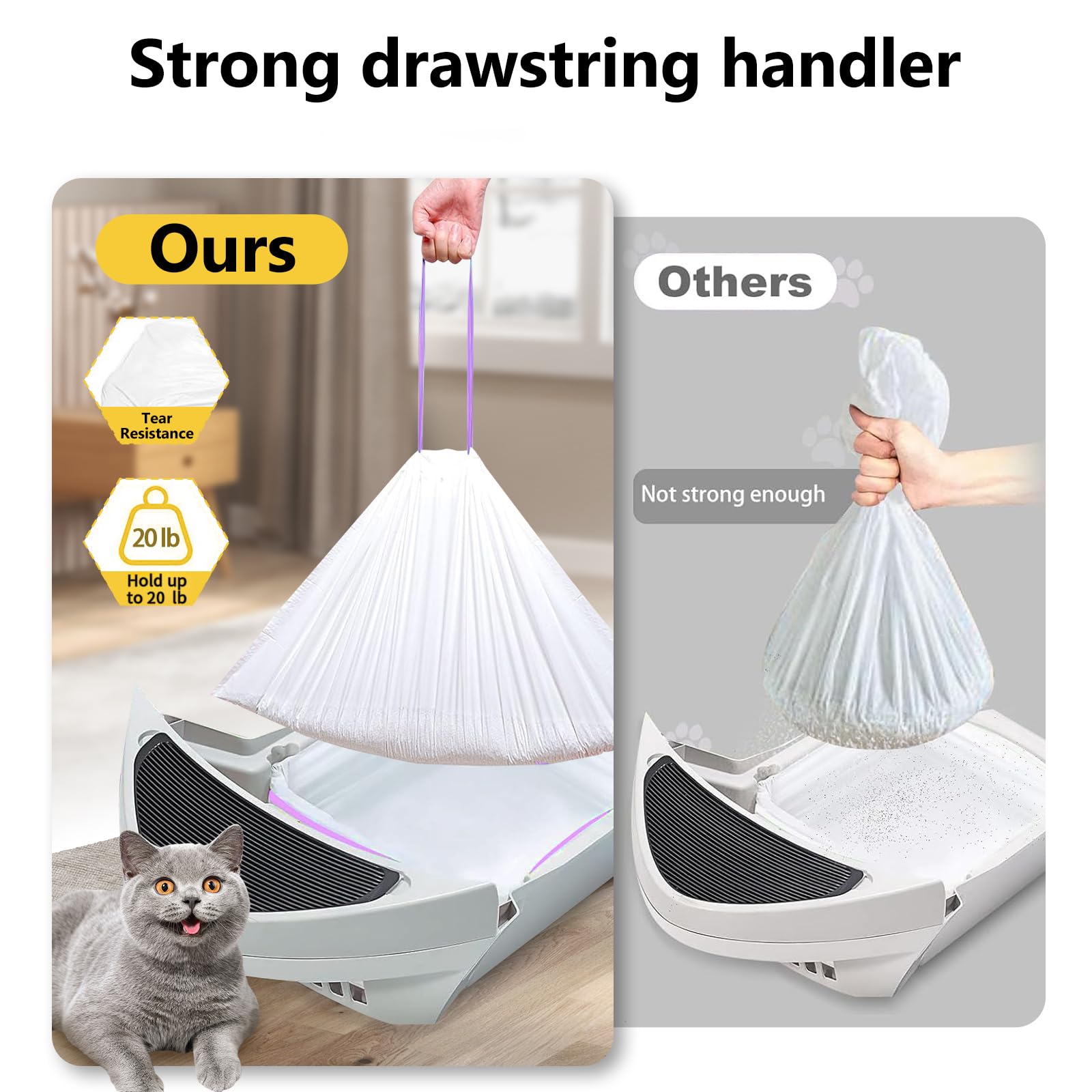 Funda de doble grosor HXCMnia, mayor durabilidad para caja de arena.
