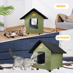 HXPLN casa-gatos-caliente-interior-almohadilla: calor seguro para el gato dentro de la casa.