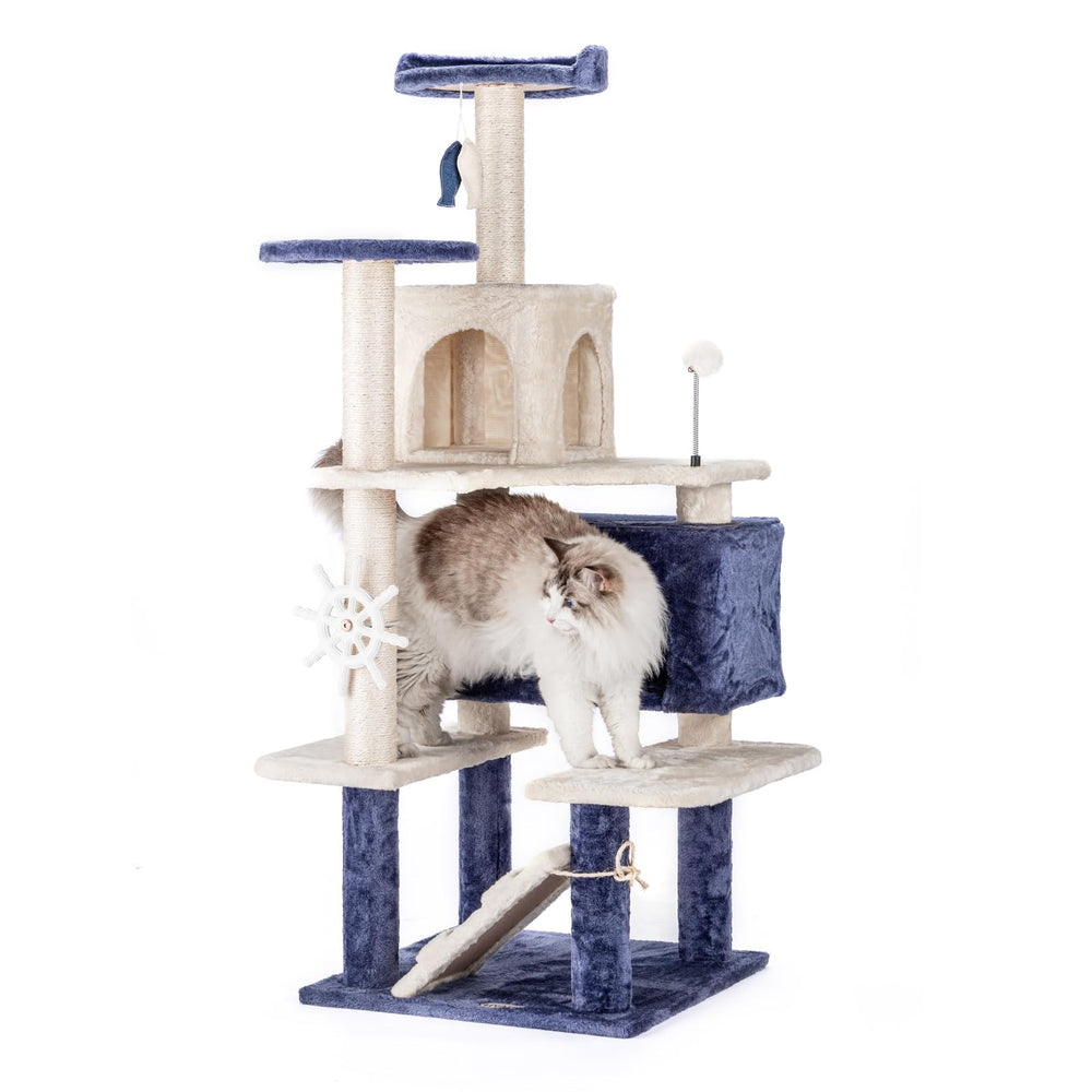 HYABI 53p árbol océano con condo acogedor para felinos