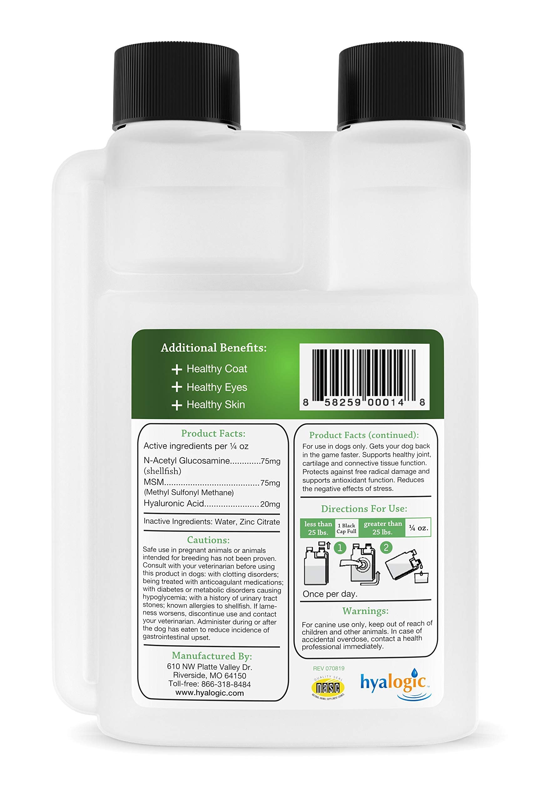 Hyalogic HyaFlex Pro-Complete: dosis líquidas fáciles de añadir al alimento para articulaciones.