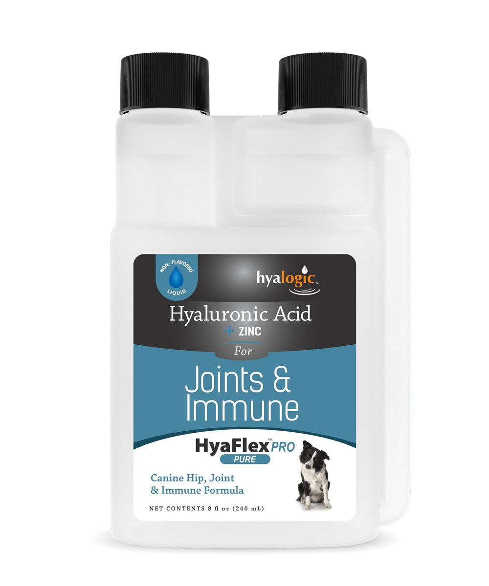 Hyalogic HyaFlex Pro Pure: frasco para verter en comida y apoyar movilidad articular.