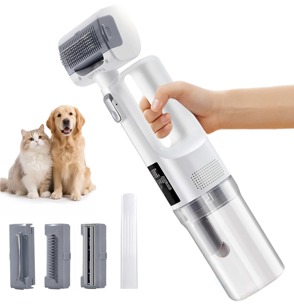 Aspiradora Hychipet 5-en-1 para mascotas, facilita recoger pelos y suciedad.