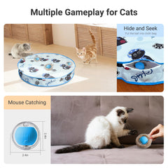 Hyfico bola con tres velocidades, se adapta al ritmo de juego del felino.