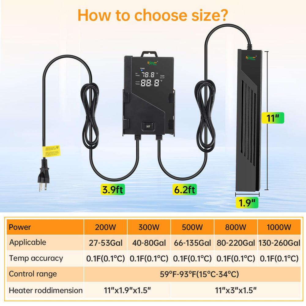 hygger incluye accesorios: controller, ventosas, soporte y gancho