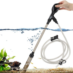 Hygger aspiradora de grava para acuario, uso manual para limpieza rápida.