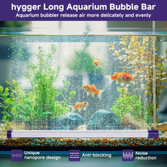 Hygger barra burbujas acuario cortina de burbujas, aporta belleza visual suave.