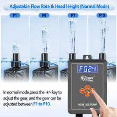 Funcionamiento silencioso de 30 dB, ideal para acuarios tranquilos.