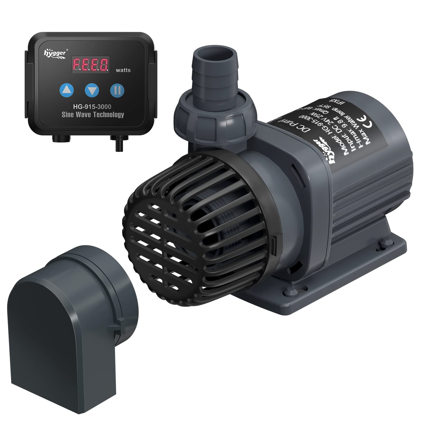Bomba hygger 24V silenciosa para acuario marino, flujo estable.