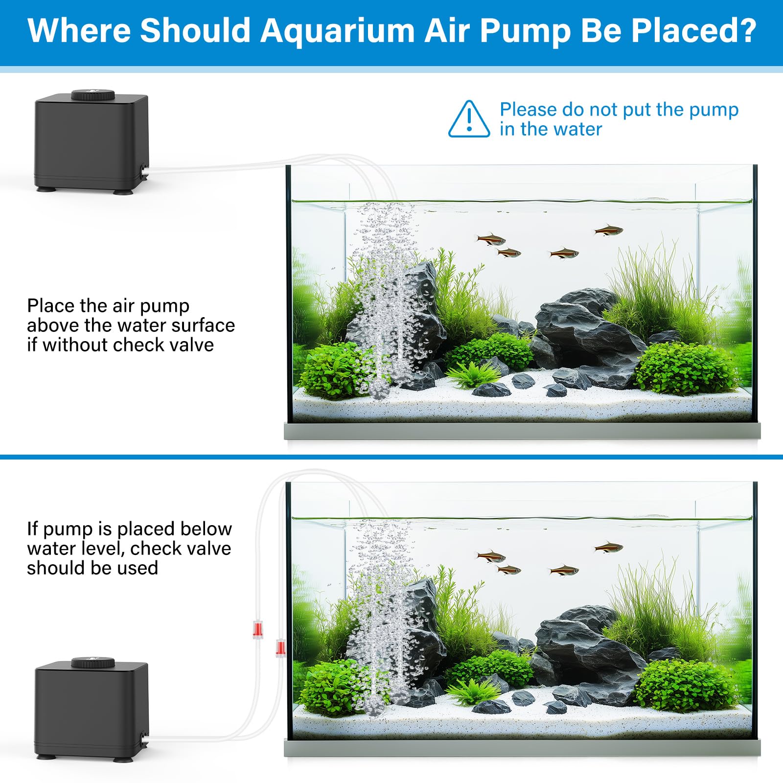 Hygger: kit incluido para acuario con bomba y accesorios