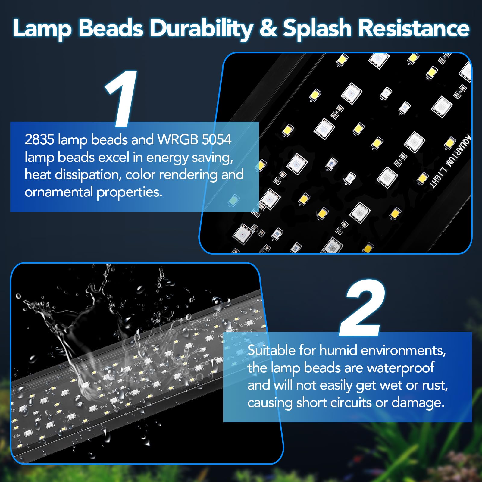 Brillo ajustable de Hygger, 10 niveles para adaptarse a las plantas.