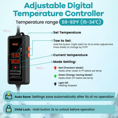 Calentador Hygger 1000W a prueba de explosiones con cubierta protectora.