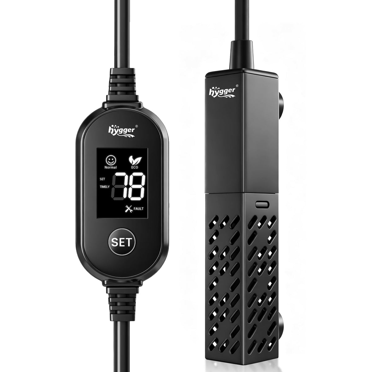 hygger calentador acuario cerámico 50W, calentamiento rápido y estable para peces